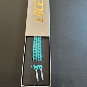 Golden Goose Laces Blue with Black Stars
